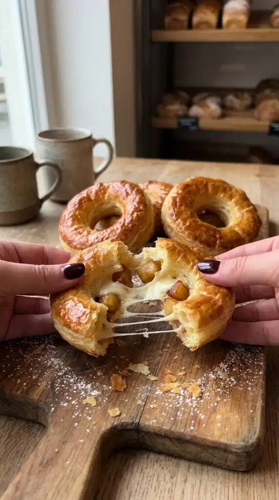 Caramel Apple Puff Pastry Rings