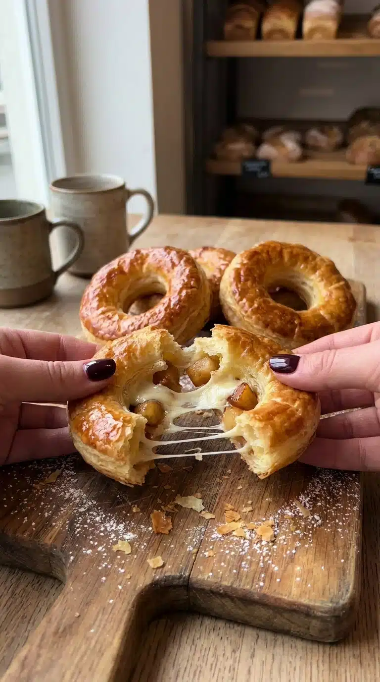 Caramel Apple Puff Pastry Rings