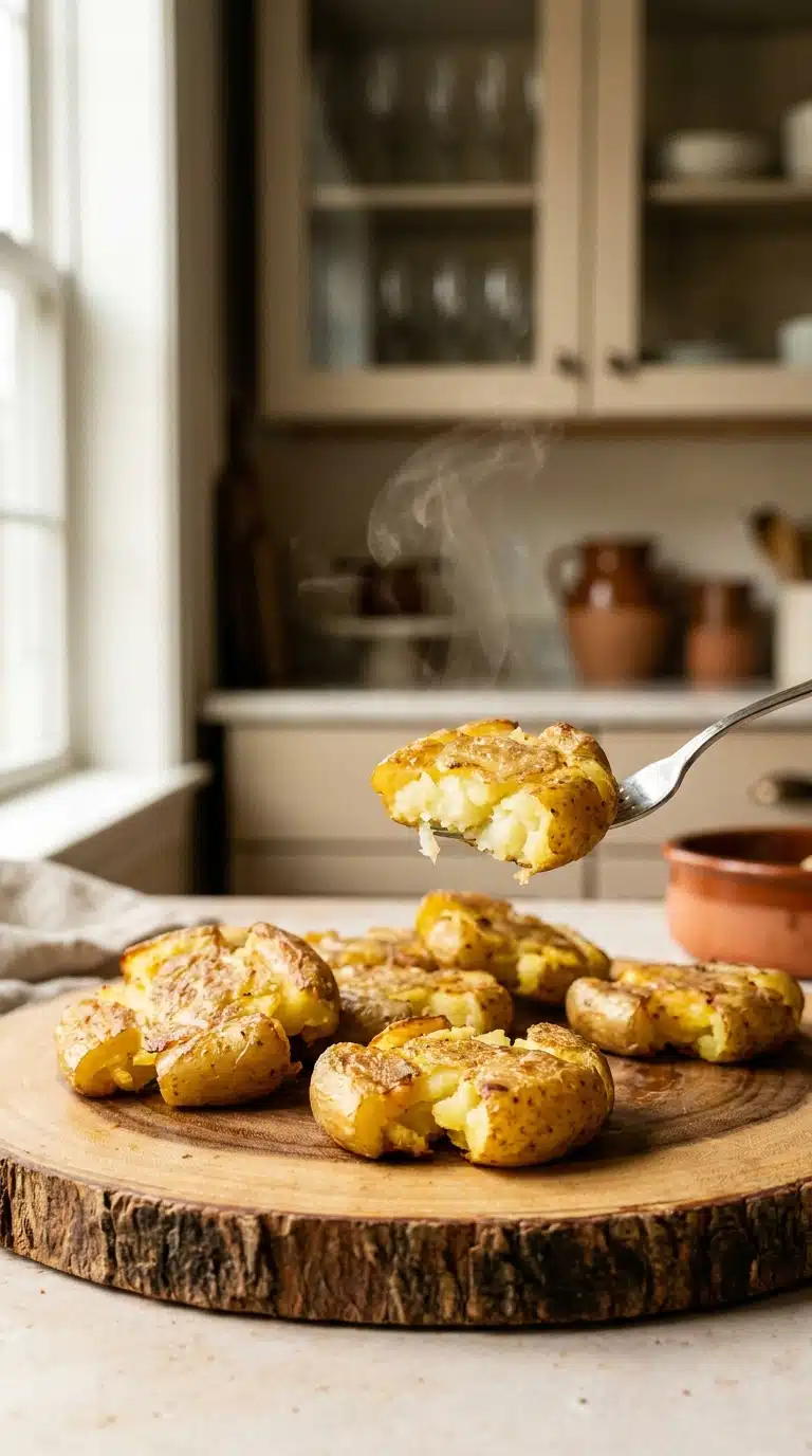 Air Fryer Smashed Potato Medallions