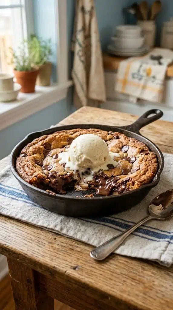 Giant Stuffed Skillet Cookie (Pizookie)