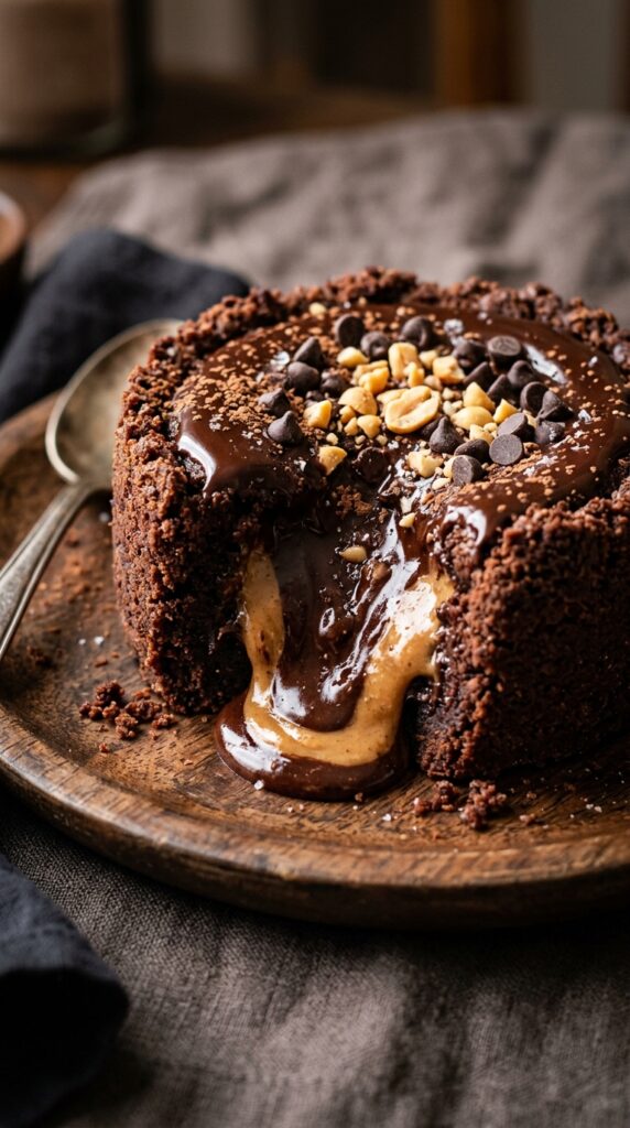Dark Chocolate Peanut Butter Brookie Cups