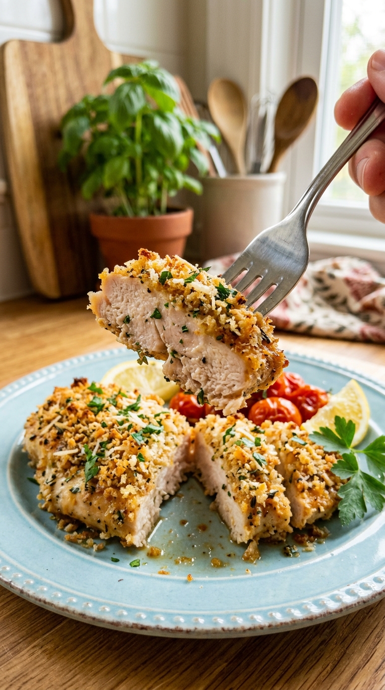 Garlic Parmesan Italian Dressing Baked Chicken