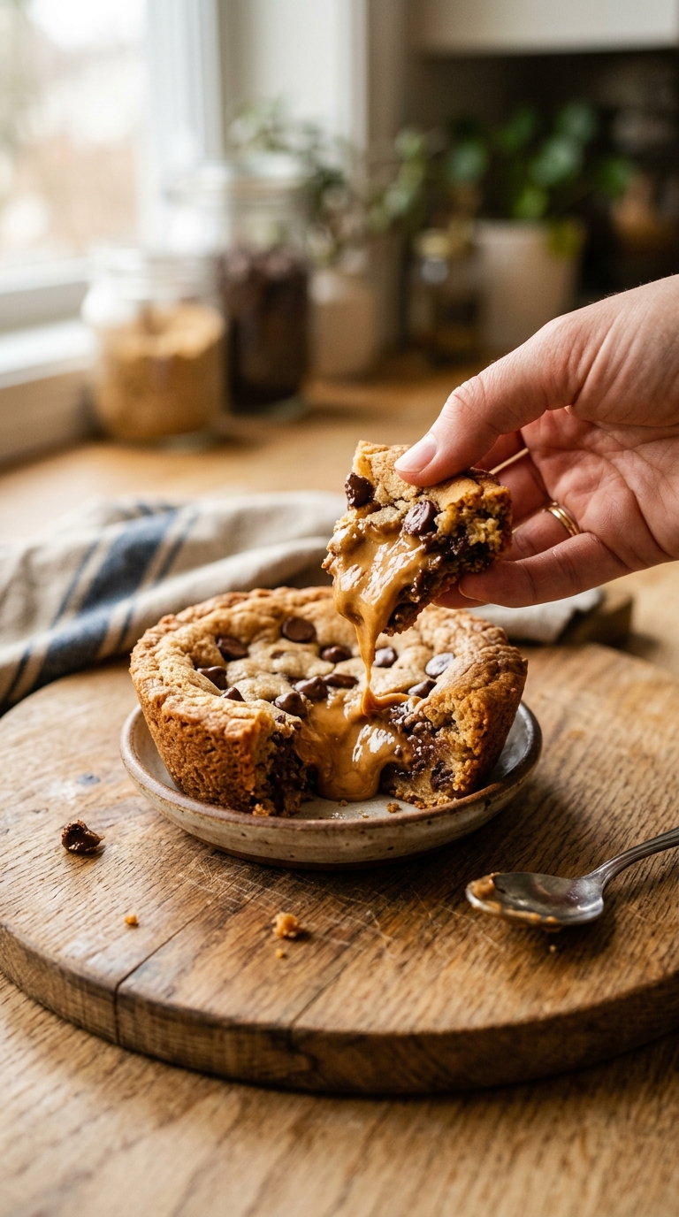 PEANUT BUTTER STUFFED BROOKIE CUPS
