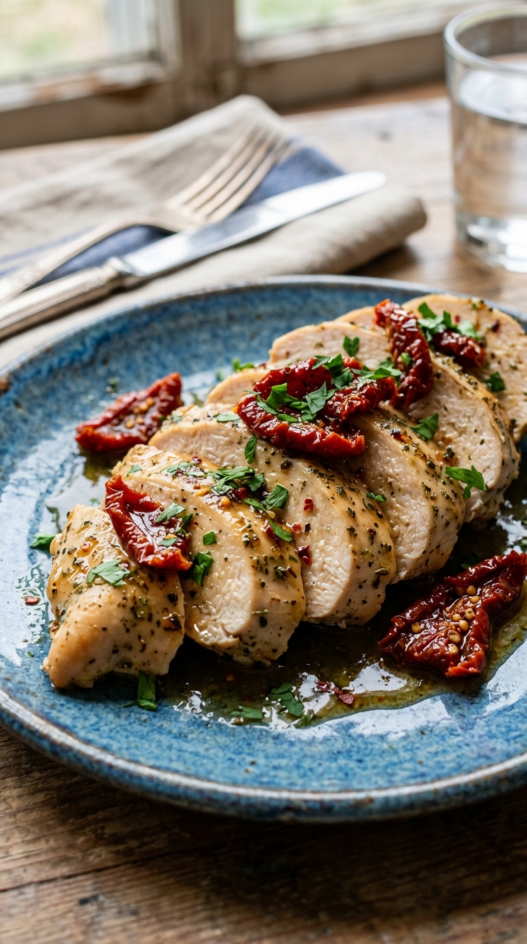 Honey Sun-Dried Tomato Italian Dressing Baked Chicken