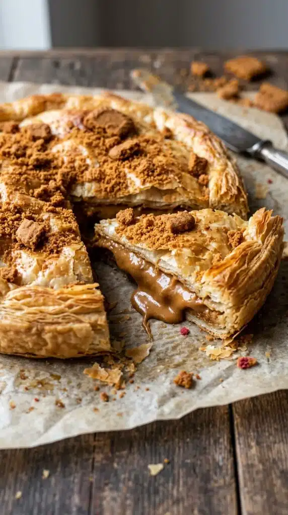 Easy Lotus Biscoff Pastry Pie