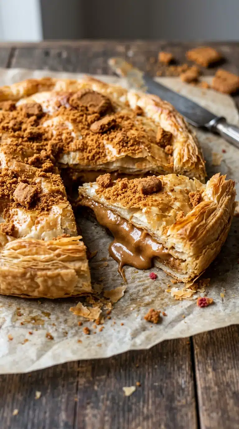 Easy Lotus Biscoff Pastry Pie