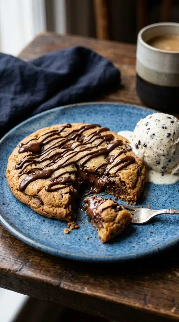 Giant Gooey Skillet Cookie (Cookie Pie)