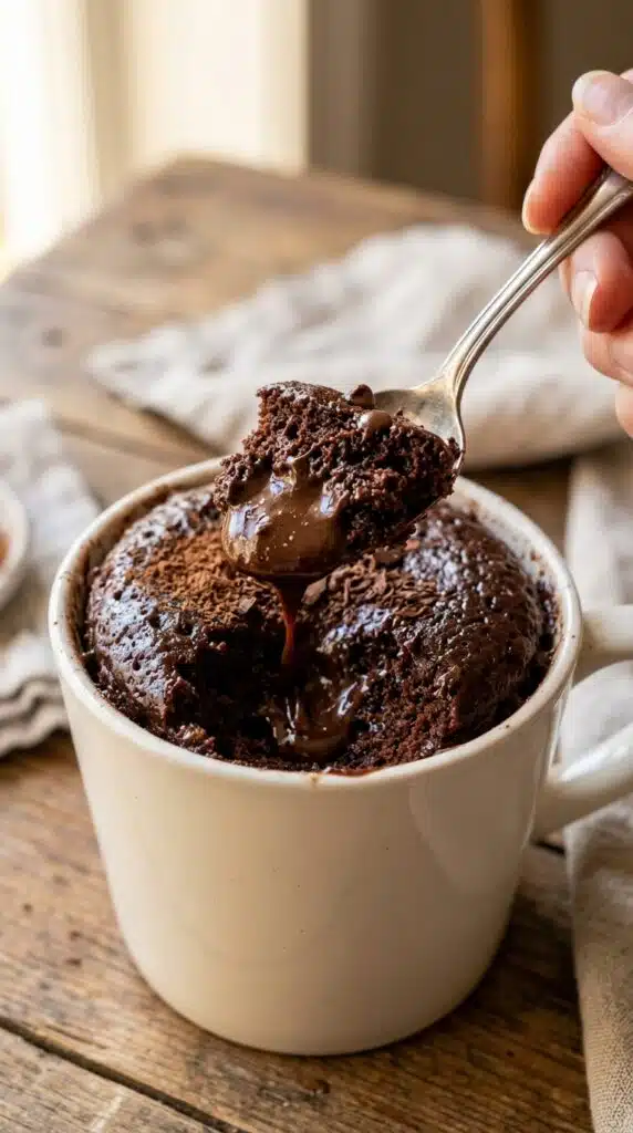 3-Ingredient Nutella Mug Cake