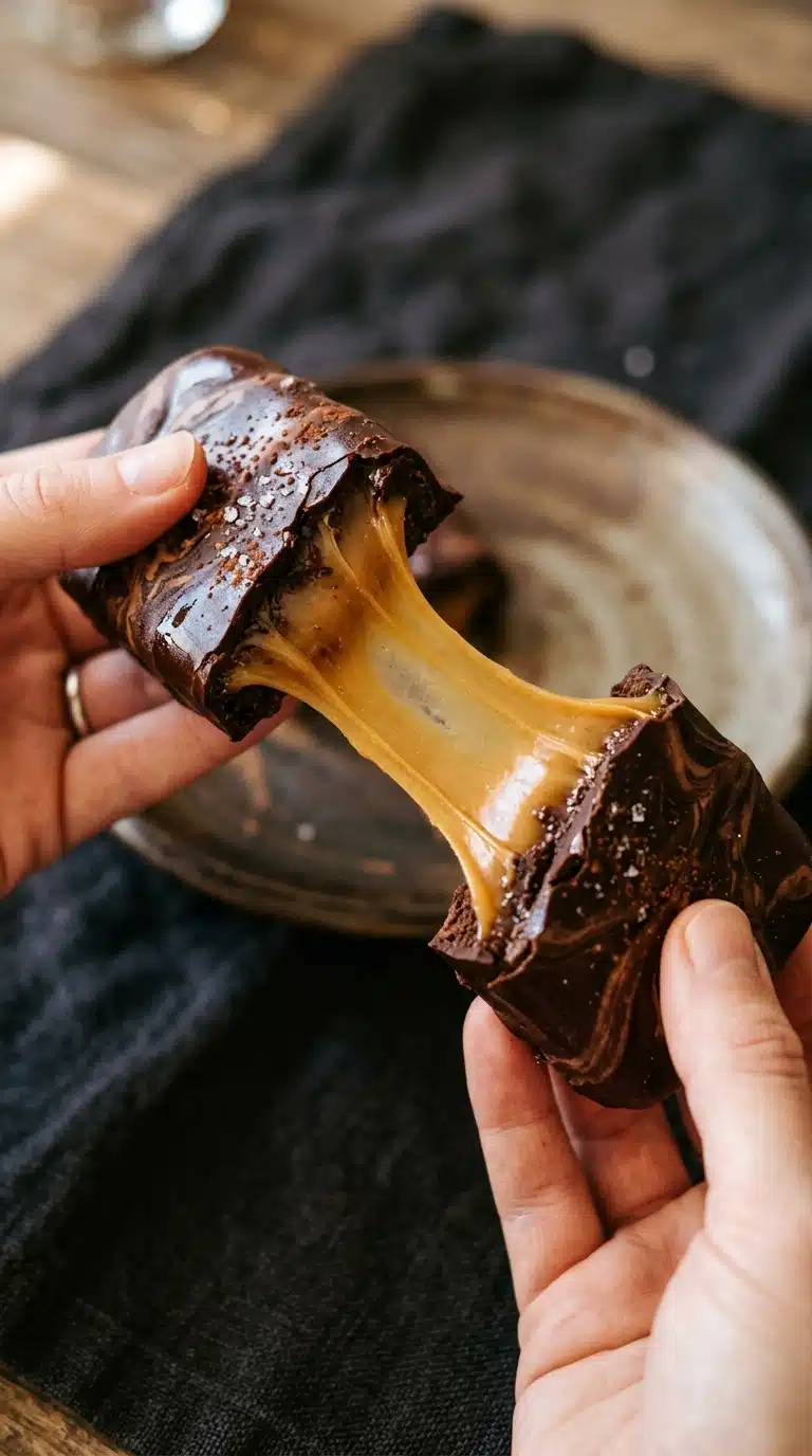 Salted Caramel Swirl Chocolate Fudge