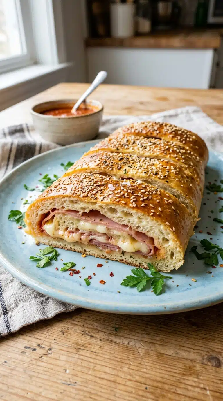 Ham and Cheese Stromboli